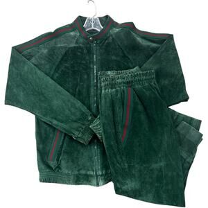 Dapper Dan VTG Authentic 90s Suede Leather Jacket Set SZ XL